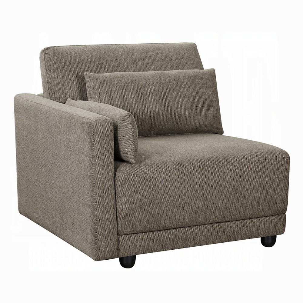 ACME Furniture - Rylie Modular - LF Chair w/3 Pillows - Brown Linen - LV03150 view 1