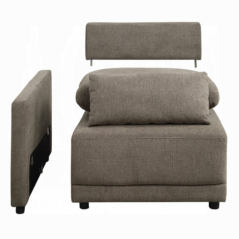 ACME Furniture - Rylie Modular - LF Chair w/3 Pillows - Brown Linen - LV03150 view 4