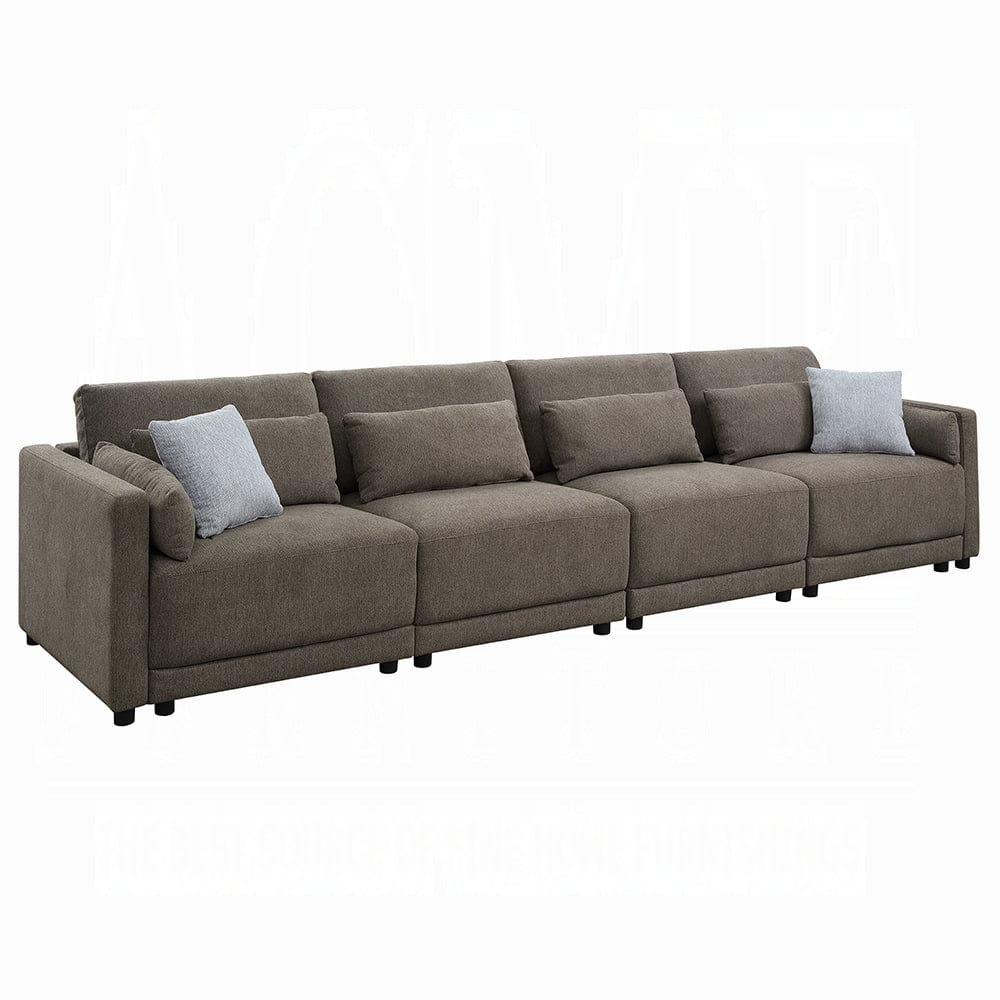 ACME Furniture - Rylie Modular - LF Chair w/3 Pillows - Brown Linen - LV03150 view 5