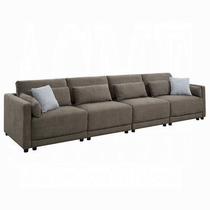 ACME Furniture - Rylie Modular - LF Chair w/3 Pillows - Brown Linen - LV03150 view 5