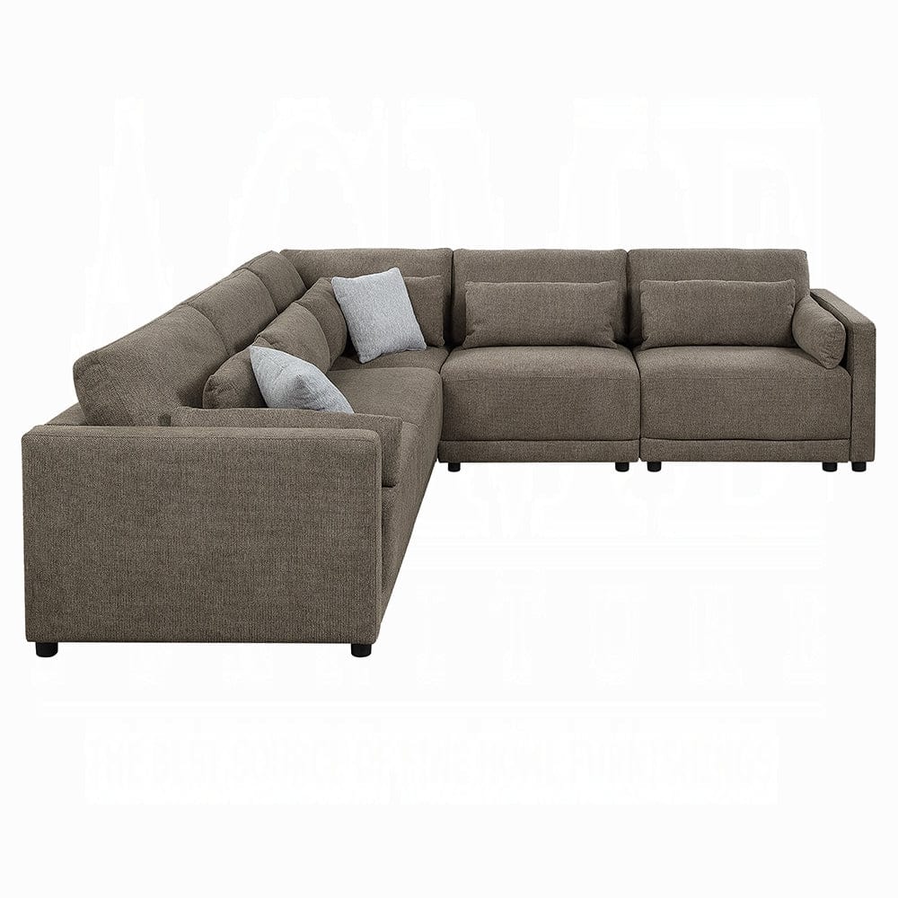 ACME Furniture - Rylie Modular - LF Chair w/3 Pillows - Brown Linen - LV03150 view 7
