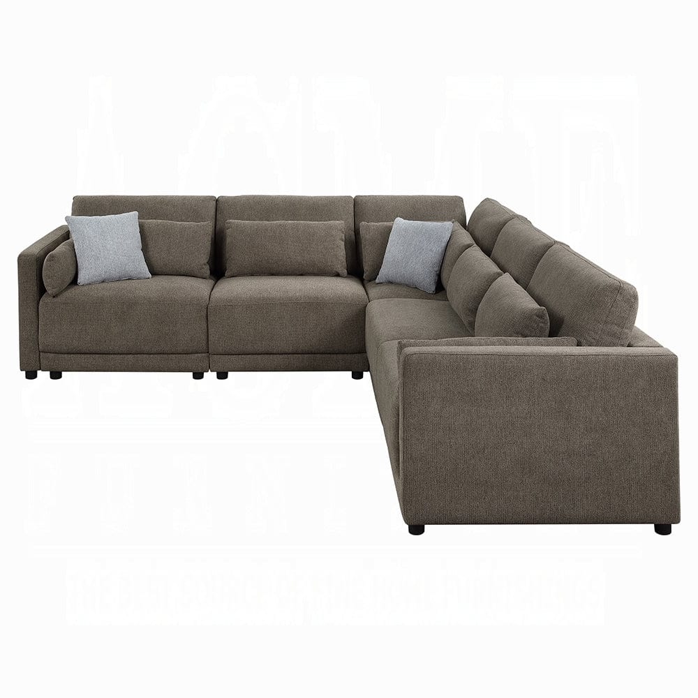 ACME Furniture - Rylie Modular - LF Chair w/3 Pillows - Brown Linen - LV03150 view 8