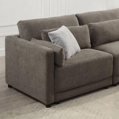 ACME Furniture - Rylie Modular - LF Chair w/3 Pillows - Brown Linen - LV03150 view 9