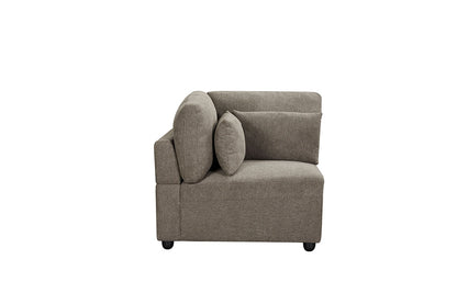 ACME Furniture - Rylie Modular - RF Chair w/2 Pillows - Brown Linen - LV03151 veiw 4