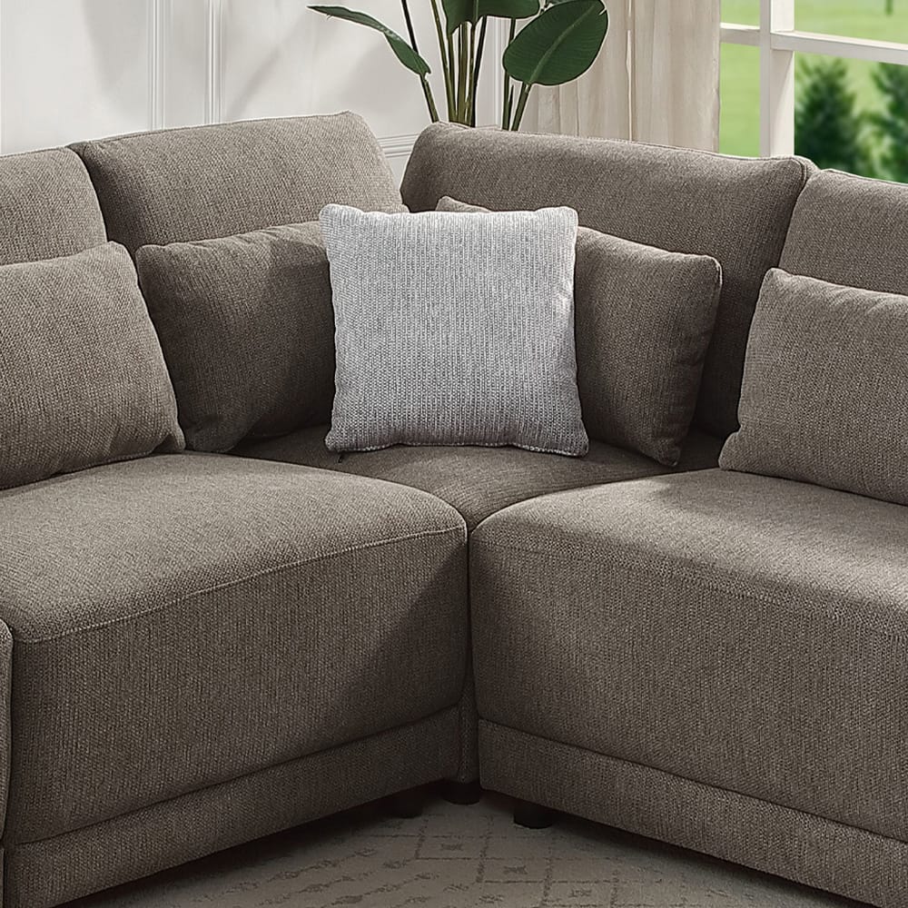 ACME Furniture - Rylie - Modular - Wedge w/3 Pillows - Brown Linen - LV03153 view 3