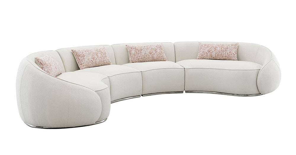 ACME Furniture - Sahara Sectional Sofa w/3 Pillows - Beige Boucle - LV03010 veiw 1