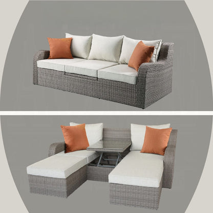 ACME Furniture - Salena Patio Sectional & 2 Ottomans (2 Pillows) - 45010 view 3