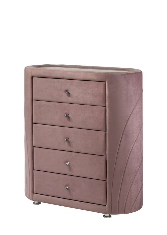 ACME Furniture - Salonia Chest - Pink Velvet - BD01187 view 1