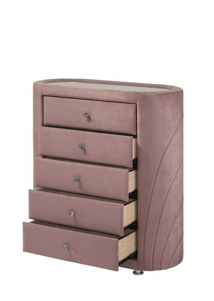 ACME Furniture - Salonia Chest - Pink Velvet - BD01187 view 3