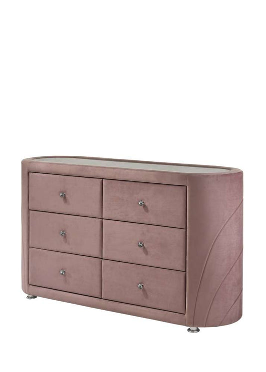 ACME Furniture - Salonia Dresser - Pink Velvet - BD01186 veiw 1