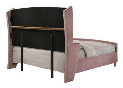 ACME Furniture - Salonia Eastern King Bed - Pink Velvet - BD01182EK veiw 4