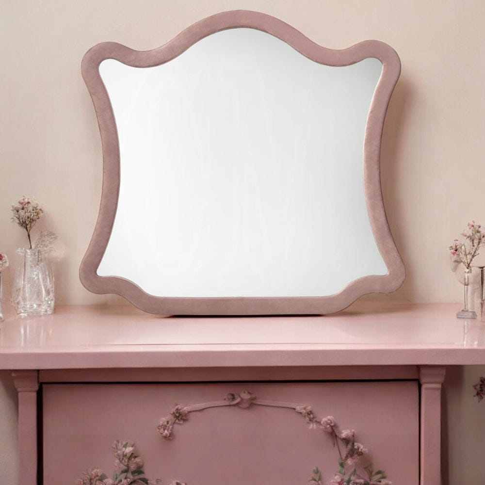 ACME Furniture - Salonia Mirror - Pink Velvet - BD01185 view 3