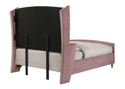 ACME Furniture - Salonia Queen Bed - Pink Velvet - BD01183Q view 4