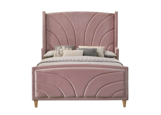 ACME Furniture - Salonia Queen Bed - Pink Velvet - BD01183Q veiw 2