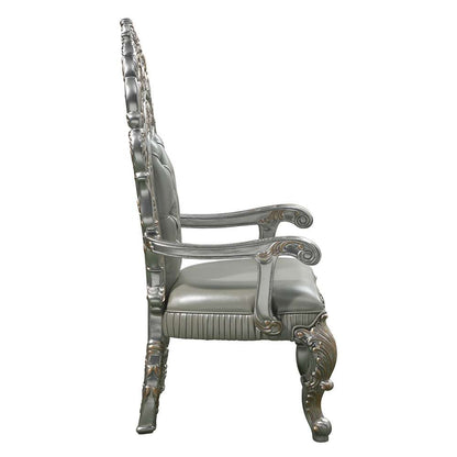 ACME Furniture - Sandoval Arm Chair (Set of 2) - Beige Synthetic Leather & Champagne - DN01496 veiw 3
