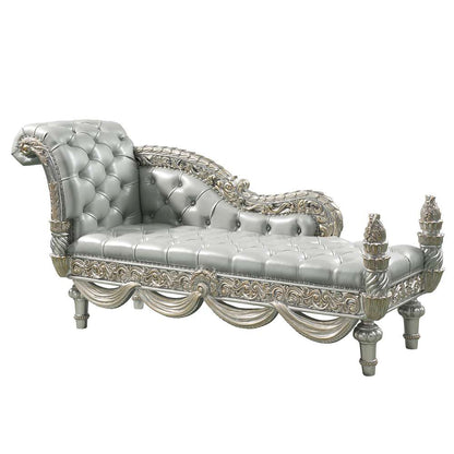 ACME Furniture - Sandoval Bench - Beige Synthetic Leather & Champagne - BD01492 veiw 2