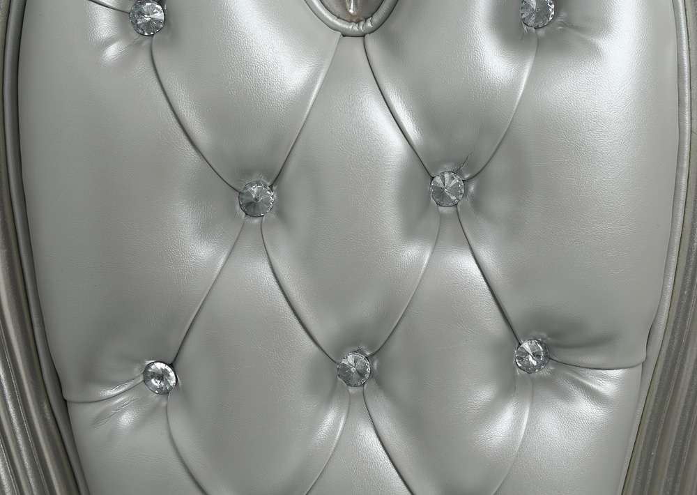 ACME Furniture - Sandoval Side Chair (Set of 2) - Beige Synthetic Leather & Champagne - DN01495 veiw 5