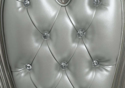 ACME Furniture - Sandoval Side Chair (Set of 2) - Beige Synthetic Leather & Champagne - DN01495 veiw 5