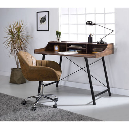 ACME Furniture - Sange - Desk w/USB - Walnut & Black - 92680 view 4