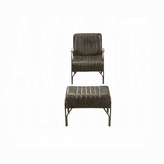 ACME Furniture - Sarahi Chair & Ottoman - 59597 view 2
