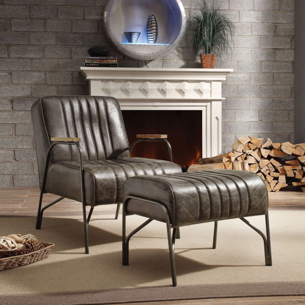 ACME Furniture - Sarahi Chair & Ottoman - 59597 view 6