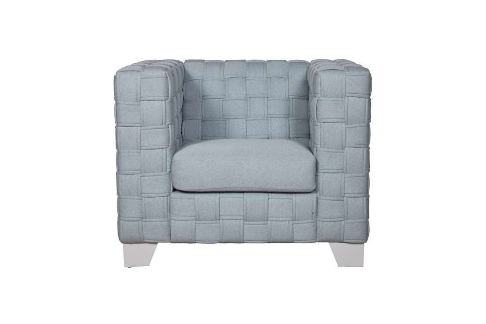 ACME Furniture - Saree Chair - Light Teal Chenille & White - LV02348 view 2