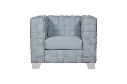 ACME Furniture - Saree Chair - Light Teal Chenille & White - LV02348 view 2