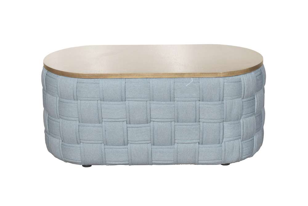 ACME Furniture - Saree Coffee Table - Light Teal Chenille - LV02349 view 2