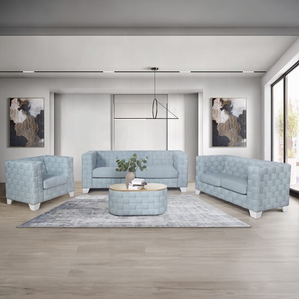 ACME Furniture - Saree Coffee Table - Light Teal Chenille - LV02349 view 4