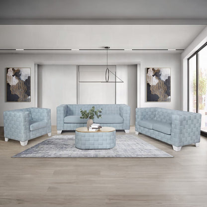 ACME Furniture - Saree Coffee Table - Light Teal Chenille - LV02349 view 4