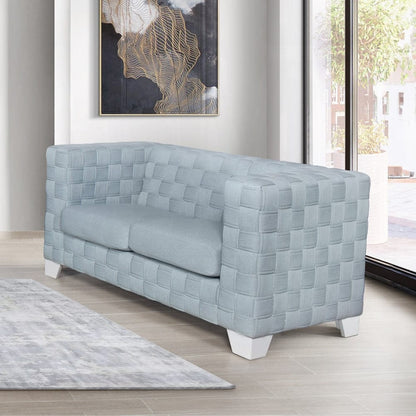 ACME Furniture - Saree Loveseat - Light Teal Chenille & White - LV02347 view 4