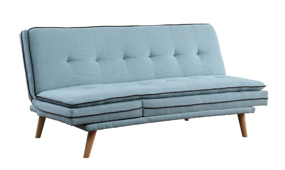 ACME Furniture - Savilla - Adjustable Sofa - Blue Linen & Oak  - 57162 view 1