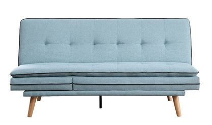 ACME Furniture - Savilla - Adjustable Sofa - Blue Linen & Oak  - 57162 view 2