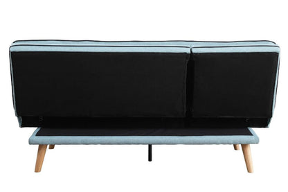 ACME Furniture - Savilla - Adjustable Sofa - Blue Linen & Oak  - 57162 view 3