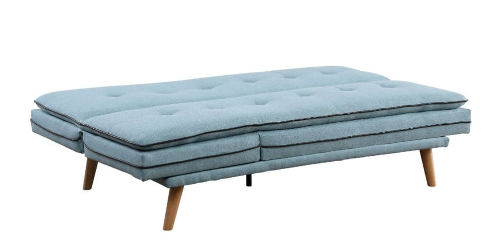 ACME Furniture - Savilla - Adjustable Sofa - Blue Linen & Oak  - 57162 view 4