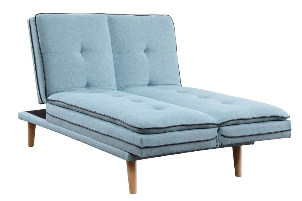 ACME Furniture - Savilla - Adjustable Sofa - Blue Linen & Oak  - 57162 view 5