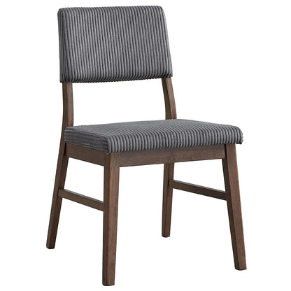ACME Furniture - Seda - Side Chair (Set of 2) - Gray Corduroy & Walnut  - DN04192 view 1