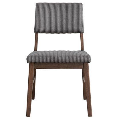 ACME Furniture - Seda - Side Chair (Set of 2) - Gray Corduroy & Walnut  - DN04192 view 2