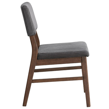 ACME Furniture - Seda - Side Chair (Set of 2) - Gray Corduroy & Walnut  - DN04192 view 3