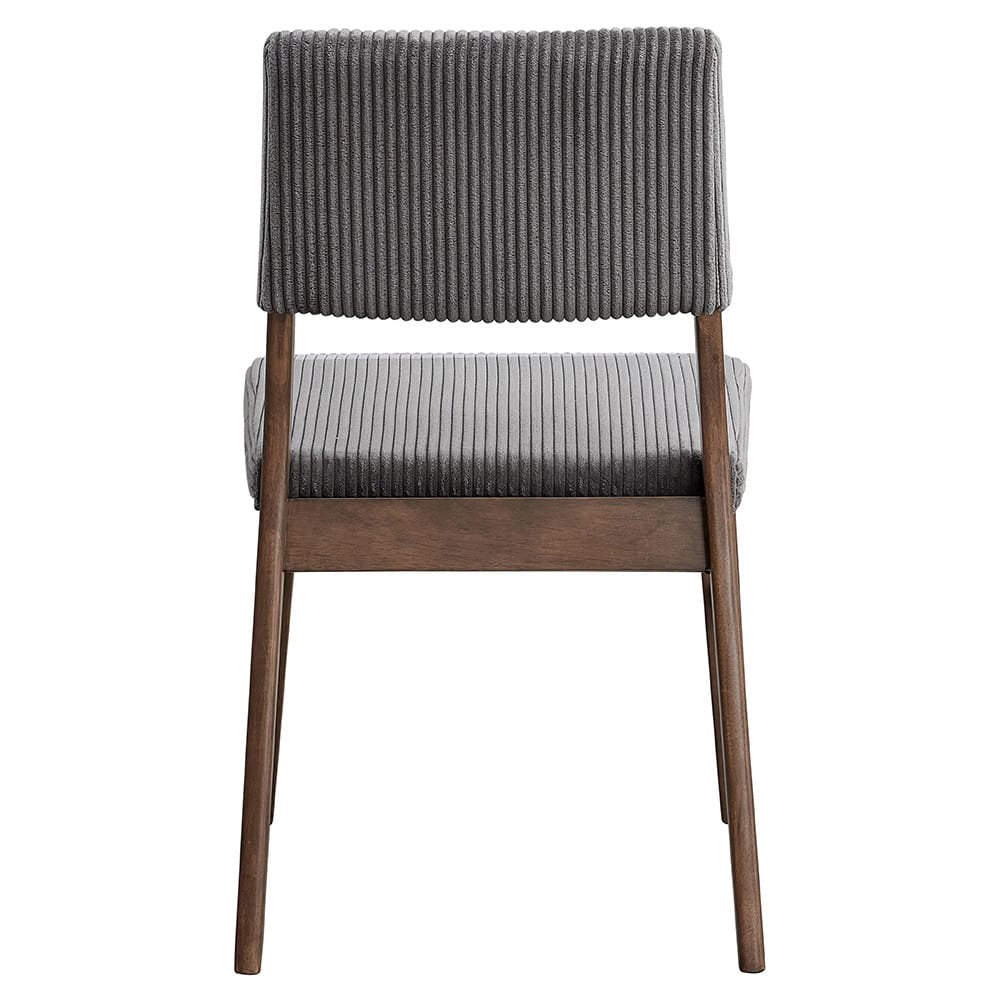 ACME Furniture - Seda - Side Chair (Set of 2) - Gray Corduroy & Walnut  - DN04192 view 4