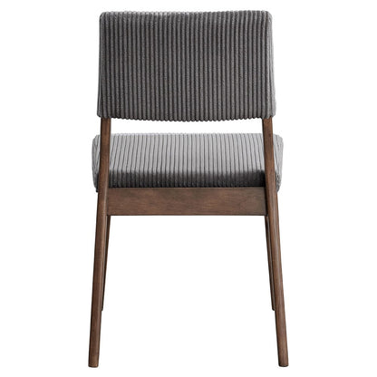 ACME Furniture - Seda - Side Chair (Set of 2) - Gray Corduroy & Walnut  - DN04192 view 4