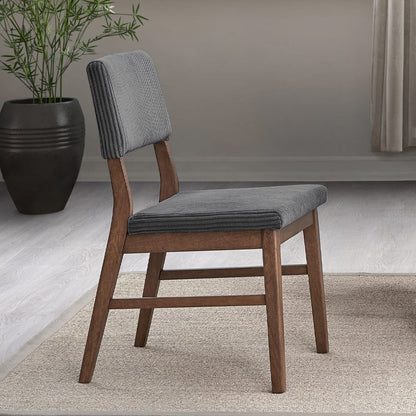 ACME Furniture - Seda - Side Chair (Set of 2) - Gray Corduroy & Walnut  - DN04192 view 5