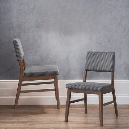 ACME Furniture - Seda - Side Chair (Set of 2) - Gray Corduroy & Walnut  - DN04192 view 6