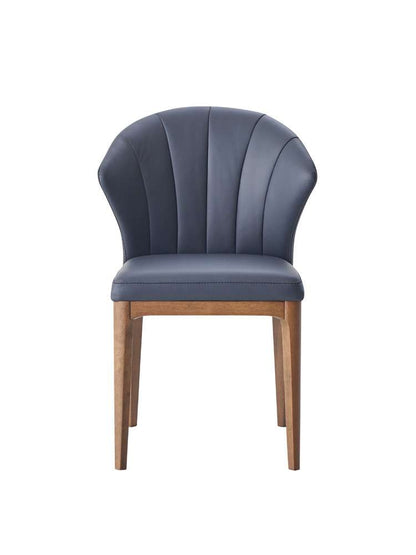 ACME Furniture - Seraphyne Side Chair (Set of 2) - Slate Leather & Walnut - DN02402 veiw 3