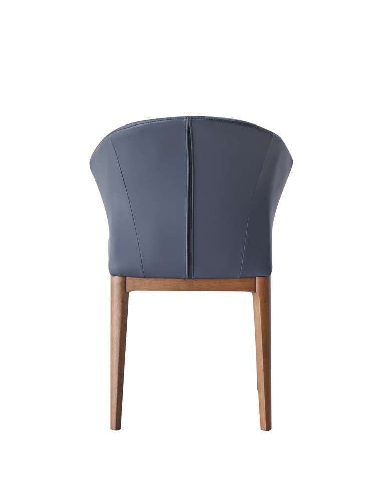 ACME Furniture - Seraphyne Side Chair (Set of 2) - Slate Leather & Walnut - DN02402 veiw 5