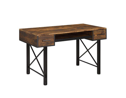 ACME Furniture - Settea - Computer Desk - Weathered Oak & Black Finish - 92795 view 1