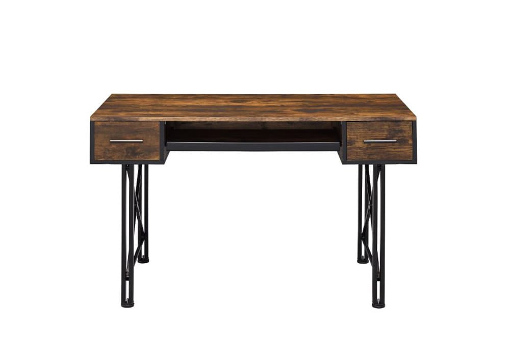 ACME Furniture - Settea - Computer Desk - Weathered Oak & Black Finish - 92795 view 3