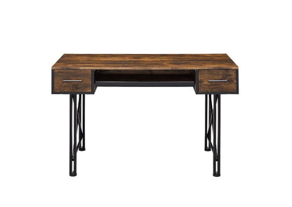 ACME Furniture - Settea - Computer Desk - Weathered Oak & Black Finish - 92795 view 3