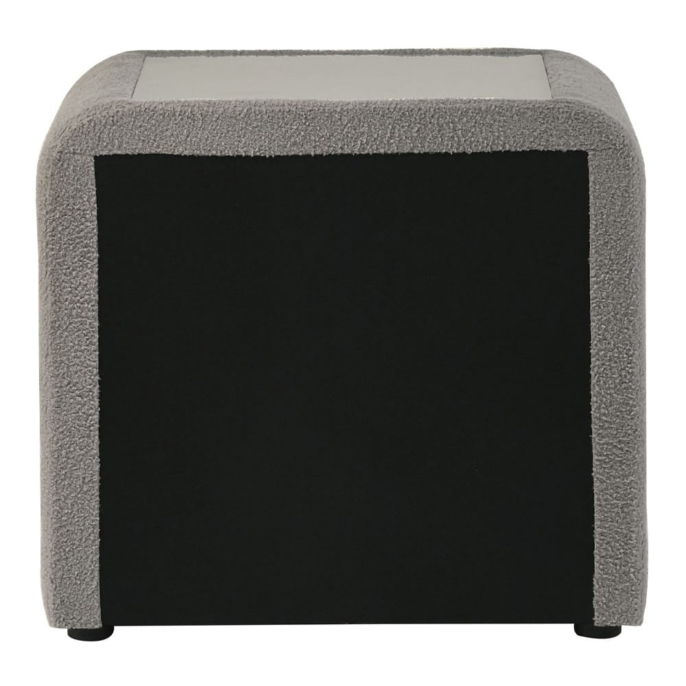 ACME Furniture - Shelyn - Nightstand - Gray Teddy Sherpa & Chrome  - BD05653 view 5