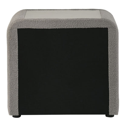 ACME Furniture - Shelyn - Nightstand - Gray Teddy Sherpa & Chrome  - BD05653 view 5